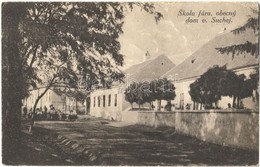 T2/T3 1926 Szárazpatak, Szuha, Sucha Pri Trnave, Suchá Nad Parnou; Skola Fára, Obecny Dom / Katolikus Iskola, Községháza - Otros & Sin Clasificación