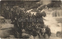 * T2/T3 1924 Tátra, Magas Tátra, Vysoké Tatry; Kirándulók A Tarpataki Vízesésnél / Studená Dolina Vodopád / Hikers Near  - Otros & Sin Clasificación