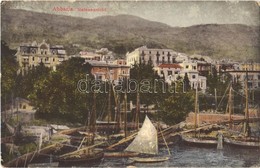 * T2/T3 Abbazia, Opatija; Hafenansicht / Port, Harbor, Sailing Vessels (Rb) - Sonstige & Ohne Zuordnung