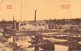 T2/T3 1916 Eszék, Essegg, Osijek; Zimska Luka / Winterhafen / Téli Kikötő, MKÁ Kotróhajó, Uszályok. W. L. (?) 631. / Win - Otros & Sin Clasificación