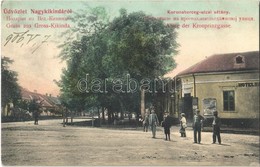 T2/T3 1906 Nagykikinda, Kikinda; Koronaherceg Utcai Sétány,  Szálloda / Street View, Hotel (EK) - Unclassified