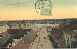 T2/T3 1912 Pancsova, Pancevo; Nagy Piac, Utcai árusok, üzletek. Kohn Samu Kiadása / Grosser Platz / Marketplace, Street  - Sin Clasificación