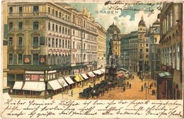 * T3 Wien, Vienna, Bécs I. Graben / Street, Shop. Litho (Rb) - Otros & Sin Clasificación