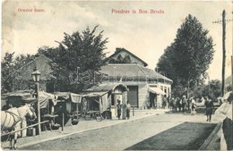 T3 1917 Brod, Bosanski Brod; Oriental Basar / Oriental Bazaar Of Asif H. Sejdic, Shop, Market Vendors (tear) - Sonstige & Ohne Zuordnung