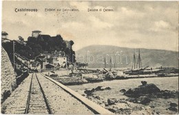 T2/T3 1915 Herceg Novi, Castelnuovo; Einfahrt Zur Bahnstation, Bocche Di Cattaro / Bay Of Kotor, Road To The Railway Sta - Sonstige & Ohne Zuordnung