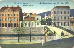 ** T2/T3 Sarajevo, Apelova Obala / Appelqai, Attentatsort Vom 28. Juni 1914 / Quay, Bridge (Rb) - Sonstige & Ohne Zuordnung