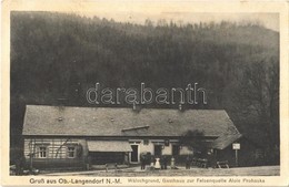 T2 1915 Dlouhá Loucka, Ober-Langendorf; Wälschgrund, Gasthaus Zur Felsenquelle Alois Prohaska / Guest House + Hoch- Und  - Sonstige & Ohne Zuordnung