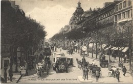 * T2 1914 Paris, Le Boulevard Des Italiens / Street, Autobuses - Sonstige & Ohne Zuordnung