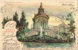 T2/T3 1900 Paris, Exposition Universelle, Le Palais Lumineux Ponsin / Expo, Fountain. Art Nouveau, Litho - Other & Unclassified