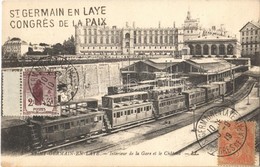 * T1/T2 Saint-Germain-en-Laye, Intérieur De La Gare Et Le Chateau / Railway Station, Castle - Otros & Sin Clasificación