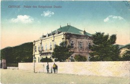 T2/T3 1916 Cetinje, Cettigne; Palais Des Erbprinzen Danilo / Palace, Castle + 'K.u.K. Kommando Des Thurmfort Gorazda' (E - Sonstige & Ohne Zuordnung