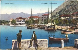 T2 1913 Kotor, Cattaro; Obala / Landungsplatz / Coast, Port, Sailing Vessels, Steamship - Sonstige & Ohne Zuordnung