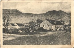 T2/T3 1917 Njegus (auf Dem Lovcen), Street View, Automobiles + 'K.u.K. Kommando Des Turmfort Gorazda' (small Tear) - Sonstige & Ohne Zuordnung