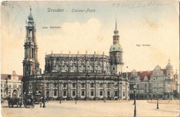 * T3 Dresden, Theater Platz, Kgl. Schloss, Kath. Hofkirche / Theatre Square, Castle, Church  (Rb) - Ohne Zuordnung