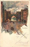 T2 1904 München, Munich; Karlsthor / Gate. Velten's Künstlerpostkarte No. 90. Litho S: Kley - Sin Clasificación