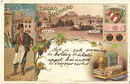 T2/T3 1916 Gorizia, Görz, Gorica; Cacao Suchard Soluble / Swiss Soluble Cocoa Drink Advertisement, Coat Of Arms. Art Nou - Other & Unclassified