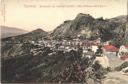 ** T1 Taormina, Panorama Con Vista Del Castello E Della Madonna Della Rocca - Otros & Sin Clasificación