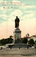 T2/T3 Moscow, Moskau, Moscou; Vue Du Monument Au Poete Pouschkine / Pushkin Statue (EK) - Sonstige & Ohne Zuordnung