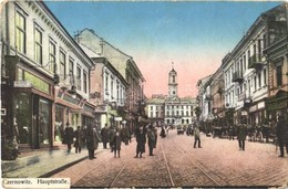 T2/T3 1915 Chernivtsi, Czernowitz, Cernauti, Csernyivci; Hauptstraße / Main Street, Shop Of Richter. Verlag V. Leon Köni - Other & Unclassified