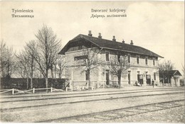 ** T2/T3 Tysmienica, Tysmenytsia; Dworzec Kolejowy / Railway Station. E. Schreier (EK) - Other & Unclassified