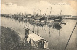 ** T1/T2 Saigon, Ho Chi Minh City; Une Flotille De Barques De Mer / Fleet Of Sea Boats (fl) - Sonstige & Ohne Zuordnung