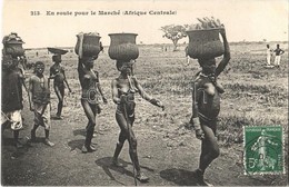 T2/T3 En Route Pour Le Marché (Afrique Centrale) / Central African Natives Folklore,  TCV Card (EK) - Ohne Zuordnung