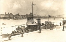 * T1/T2 1925 SMS Szeged őrnaszád (monitorhajó) Télen Budapesten. Dunai Flottilla / Donau-Flottille / Hungarian Danube Fl - Ohne Zuordnung