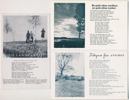 ** 3 Db Használatlan Második Világháborús Német Katonadal Képeslap / 3 Unused WWII German Military Song Postcards - Sin Clasificación