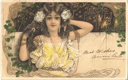 T2/T3 1901 Art Nouveau Litho Postcard With Lady. Raphael Tuck & Sons 'Art' Postcard No. 283., Unsigned Raphael Kirchner  - Ohne Zuordnung