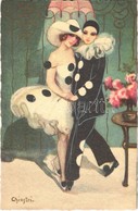 ** T1 Italian Art Postcard, Clown Couple. Ballerini & Fratini 197. S: Chiostri - Ohne Zuordnung