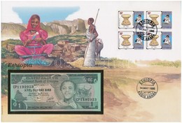 Etiópia 1976. 1B, Felbélyegzett Borítékban, Bélyegzéssel T:1 Ethiopia 1976. 1 Birr In Envelope With Stamp And Cancellati - Sin Clasificación