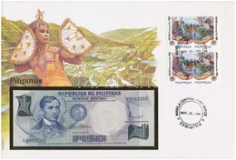 Fülöp-szigetek 1969. 1P Felbélyegzett Borítékban, Bélyegzéssel T:I 
Philippines 1969. 1 Piso In Envelope With Stamp And  - Ohne Zuordnung