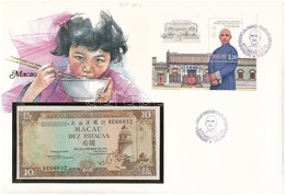 Makaó 1984. 10P Borítékban, Alkalmi Bélyeggel Bélyegzésekkel T:I 
Macau 1984. 10 Patacas In Envelope With Stamps C:UNC - Unclassified