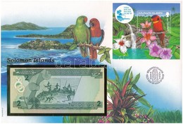 Salamon-szigetek 1986. 2$ Felbélyegzett Borítékban, Bélyegzéssel T:I 
Solomon Islands 1986. 2 Dollars In Envelope With S - Ohne Zuordnung