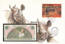Uganda 1982. 5Sh Felbélyegzett Borítékban, Bélyegzéssel T:I 
Uganda 1982. 5 Schilling In Envelope With Stamp And Cancell - Unclassified