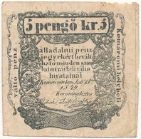 Komárom 1849. 5kr T:III - Sin Clasificación