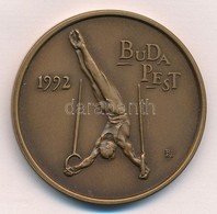 1992. 'Budapest / Championnats D'Europe Masculins - UEG' Br Kétoldalú Emlékérem. Szign.:BLJ (?) (42,5mm) T:1 - Sin Clasificación