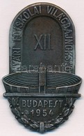 1954. 'XII. Nyári Főiskolai Világbajnokság Budapest' Bronzozott Fém Plakett (65x40mm) T:2 - Sin Clasificación