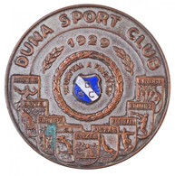 1929. 'Duna Sport Club 1929 - Sporttal A Hazáért' Zománcozott, Ezüstözött Br Plakett, Hátoldalon Gravírozva '1949. FÉRFI - Sin Clasificación