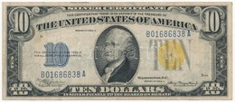 Amerikai Egyesült Államok 1934-1945. (1934A) 10$ 'Silver Certificate - Kisméretű', Sárga Pecsét, 'William Alexander Juli - Sin Clasificación