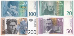 Jugoszlávia 2000. 20D + 50D + 100D + 2001. 200D T:III
Yugoslavia 2000. 20 Dinara + 50 Dinara + 100 Dinara + 2001. 200 Di - Sin Clasificación