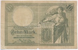 Német Birodalom 1906. 10M Hét Számjegyű Sorszám T:III- German Empire 1906. 10 Mark Seven Digit Serial C:VG - Unclassified