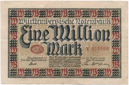 Németország / Weimari Köztársaság / Württemberg 1923. 1.000.000M T:III
Germany / Weimar Republic / Württemberg 1923. 1.0 - Sin Clasificación