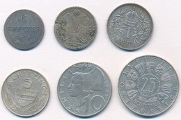 Ausztria 1848-1961. 6db-os Vegyes Ag érme Tétel, Közte Két Rossz Tartású Darab T:2-3
Austria 1848-1961. 6pcs Of Mixed Ag - Ohne Zuordnung