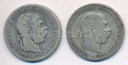 Ausztria 1893-1895. 1K Ag 'Ferenc József' (2xklf) T:3 Austria 1893.1895. 1 Corona Ag Franz Joseph' (2xdiff) C:F 
Krause  - Unclassified