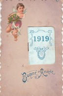 -  Calendrier  1919 Format Carte Postale, Bonne Année Avec Petit Ange - Tamaño Pequeño : 1901-20