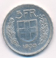 Svájc 1933B 5Fr Ag T:1- Kis Ph. 
Switzerland 1933B 5 Francs Ag C:AU Small Edge Error Krause KM#40 - Sin Clasificación