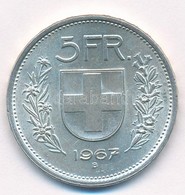 Svájc 1967B 5Fr Ag T:1- Kis Patina, Kis Ph. 
Switzerland 1967B 5 Francs Ag C:AU Small Patina, Small Edge Error Krause KM - Sin Clasificación