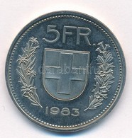 Svájc 1983. 5Fr Cu-Ni T:1
Switzerland 1983. 5 Francs Cu-Ni C:UNC 
Krause KM#40a.2 - Sin Clasificación