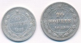 Szocialista Szövetségi Szovjet Köztársaság 1923. 15 Ag + 20k Ag T:2,2- Karcolás
Russian Federated Soviet Republic 1923.  - Sin Clasificación